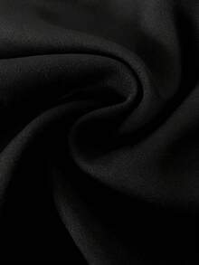 SHEIN PETITE CURVE Elegant Black Woven Fabric Round Neck Camisole And Wide Leg Pants Co-Ord Set For Women - Black - View 6