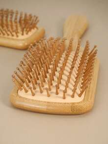 1 把竹制气垫梳，带手柄，天然竹制气垫梳，男女通用，便携式梳子，按摩头皮，促进头发生长，适用于细软/卷曲/干性发质，小巧便携，适合旅行/返校，美发梳，美发工具，美发配件 > 美发造型工具，护发，女孩礼物，万圣节礼物，圣诞节礼物 - 杏色 - 查看 8