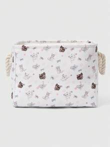 ROMWE Kawaii 嘴唇和卡通图案大容量洗衣篮/脏衣篮 - 睡覺貓咪 - 查看 5