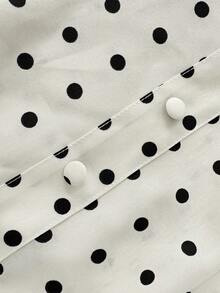 Vionelle 大码女士优雅浪漫波点露肩收腰上衣，春夏款 - 彩色 - 查看 7