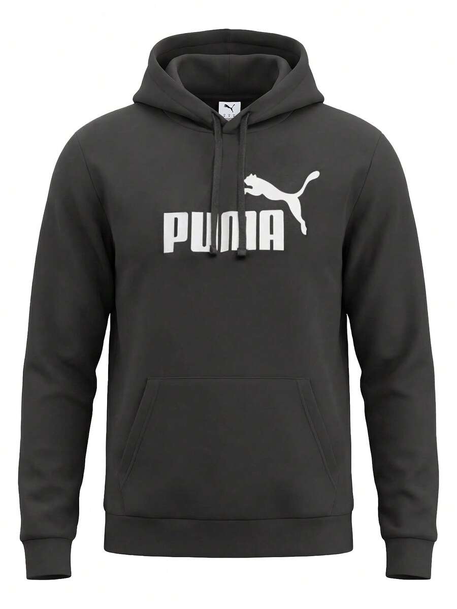 Puma Essentials No. 1 Logo Men Hoodie Grey - Gray - View 1