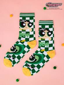 THE POWERPUFF GIRLS X Joivida 3 Pairs Of Fashionable Cartoon Socks, Sweat Absorbing And Breathable Casual Socks - Multicolor - View 4