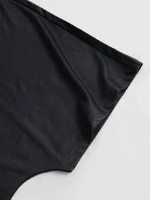 ROMWE MEN Street Life Kaos Pria Kasual Lengan Pendek Leher Bulat dengan Slogan Grafis, Musim Panas - Hitam - View 5