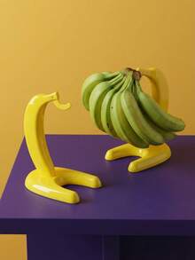 Joivida 1个锅架，创意黄色香蕉形挂钩，樱桃色放置挂钩，水果保鲜收纳香蕉形挂钩架，适用于客厅和厨房，家居用品