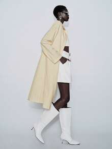 Lumivelle Women's Elegant Striped Lightweight Long Sleeve Jacket, Suitable For Commuting And Vacation - Yellow - View 1