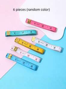 1/2/3/4pcs Soft Measuring Tape, Cloth Sewing Fabric Tailor Small Waist Pink Mini Ruler Body Measurement Tape For Body Measurement, Weight Loss, 150cm/60 Inch (Random Color) - Multicolor - View 10