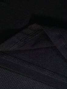 Betty Boop x SHEIN 大码夏季休闲字母卡通图案圆领短袖T恤 - 黑色 - 查看 9