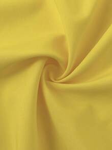 Maweii Women's Spring/Summer Vacation Minimalist Fashion Short Shirt Collar Blouse & Asymmetric Hem Loose Midi Skirt Set, Yellow Casual Daily Wear, New Design Plus Size Two Pieces Brunch Outfits For Curve Lemon Dress Plus Size Yellow Dress Curve - Yellow - View 7