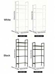 1个2-3层浴室洗衣机置物架，多层多功能毛巾浴室日常用品收纳架 - 彩色 - 查看 4