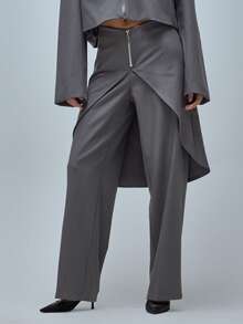 MUSERA 女士西装裤 - 灰色 - 查看 2