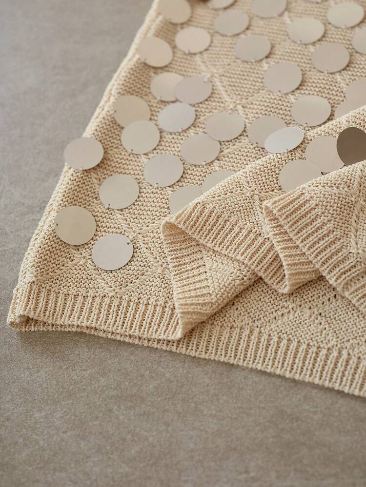 SLEEVELESS SEQUIN KNIT TOP