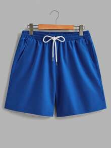 Manfinity Joysei Men's Fitted Knit Top And Woven Shorts Set, Cozy Outfits - Multicolor - View 6