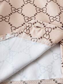 Playful Pals 2件套女婴夏季蝴蝶结印花吊带背心和百褶裙套装