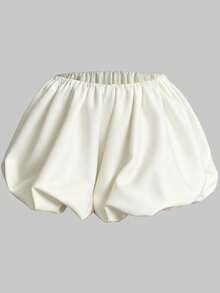 INAWLY Chân váy nữ màu trơn dáng tulip, thích hợp mặc mùa hè. - trắng - Xem 5