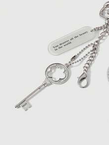 ROMWE Grunge Punk Silver Small Bag Pendant - Silver - View 3