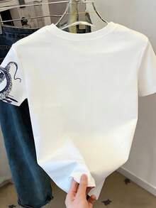 Resyla Octopus Print Vintage Casual Regular Fit Short Sleeve Digital Printed T-Shirt - Multicolor - View 2