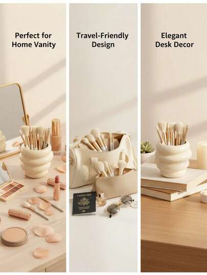 Honigtopf-förmiger Makeup-Pinsel-Halter, süßer milchweißer Kosmetik-Displayständer, Makeup-Aufbewahrungsbox, perfektes Geburtstagsgeschenk, Heimdekoration