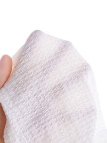 2pcs Baby Girls Knitted Textured Fabric Ruffle Trim Floral Top And Pants Set, Sweet Jacquard, Casual Summer Outfit - Pink - View 6