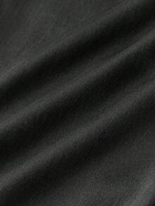 SHEIN Tween 女童休闲保暖内衬高腰字母印花打底裤，柔软有弹性，百搭黑色，秋冬 - 黑色 - 查看 6