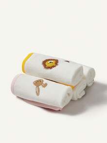 Cozy Pixies 4 Packs Of Baby Embroidered Flowers, Thickened And Highly Absorbent Burp Towels, Easy To Clean And Skin-Friendly, Made Of Towel Material - Multicolor - View 10