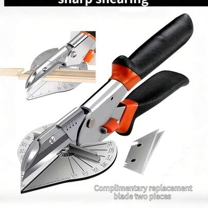 One Multi Functional 45 Degree Angle Cutter Right Angle Wire Channel Scissors Precision Trimming Tool For Woodworking Edge Clipping DIY Home Renovation Essential Professional Durable Metal Construction Upgrade