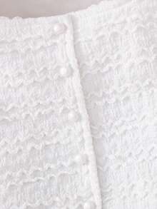 Áo không tay dệt kim màu trơn dành cho bé gái, kiểu dáng thường ngày, thích hợp cho kỳ nghỉ hè. - trắng - Xem 6