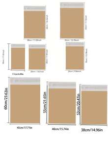 10/20/25/30/50/100-Pack Courier Bags Envelope Mailing Bags Self Adhesive Seal Plastic Pouch - Poly Mailing Express Envelope Packaging For Shipping - Brown - View 8