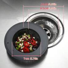 SHEIN 1 Cái Rây Lọc Và Nút Chặn Bồn Rửa Nhà Bếp, Nút Chặn Rãnh Tròn Màu Đen Cho Nhà Bếp, Nút Rác Bằng Thép Không Gỉ Có Tay Cầm, Lưới Lọc Bồn Rửa Nhà Bếp Chống Tắc Đa Năng, Rổ Lọc, Quà Tặng Giáng Sinh Cho Ngày Lễ - màu đen - Xem 10