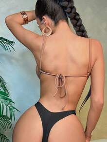 Swim SXY 女士纯色简约修身比基尼泳裤 夏季