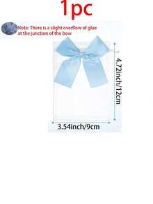 20个/10个/1个蓝色蝴蝶结欧根纱袋，尺寸3.9x4.7英寸，玫瑰图案抽绳袋，婚礼回礼袋，派对回礼袋，绿色派对袋，圣诞节欧根纱袋，小型礼品袋，首饰袋，万圣节用品，万圣节装饰品，圣诞节装饰品，圣诞节礼品包装袋，圣诞节派对用品 - 彩色 - 查看 13