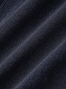 SHEIN MOD Pantalones formales con superposición de color gris oscuro para mujer de talla grande, adecuados para la temporada de regreso a la escuela, ropa de trabajo en otoño/invierno - azul real - Ver 4