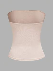 SHEIN EZwear 4 chiếc áo ống nữ màu trơn, chất liệu gân, kiểu dáng thường ngày, thích hợp cho mùa hè. - Nhiều màu - Xem 7