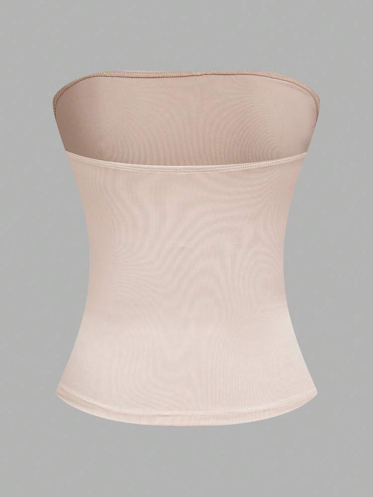 SHEIN EZwear 4pcs Women's Solid Color Ribbed Casual Tube Tops, Summer Strapless Tops Tube Tops Women - Multicolor - View 7