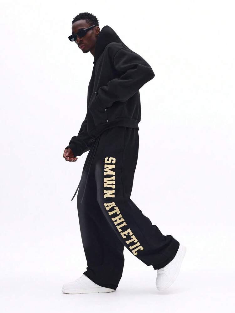 Printed Sweatpants With Text Logo