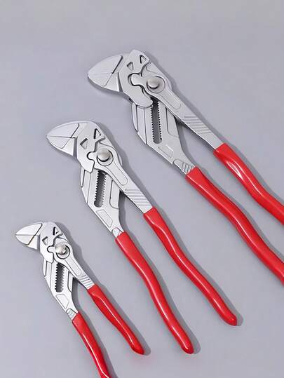 Chiave per tubi regolabile da 7, 10 e 12 pollici, apertura della ganascia 0,68 mm, impugnatura antiscivolo, in acciaio robusto, strumento di riparazione idraulica multifunzione, essenziale per la casa e il laboratorio