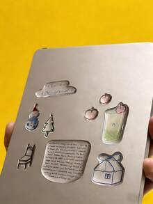 Joivida 1张防水雪人和小狗贴纸 - 可爱卡通贴纸，适用于日记本、笔记本、笔记本电脑、汽车保险杠、滑板、水瓶、手机和头盔 - 彩色 - 查看 8