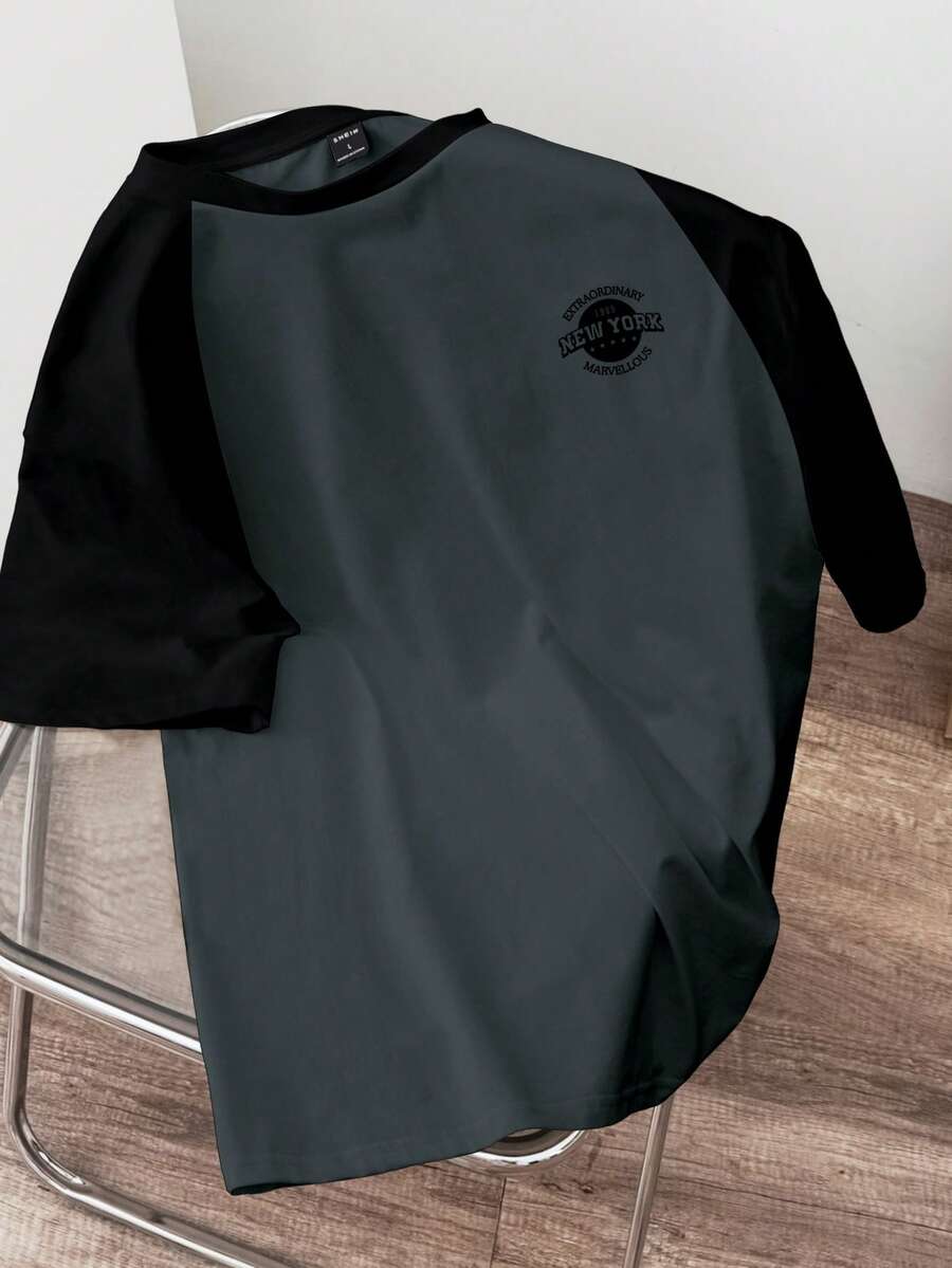 Manfinity Joysei 标准尺寸男式插肩袖 T 恤 - 彩色 - 查看 1