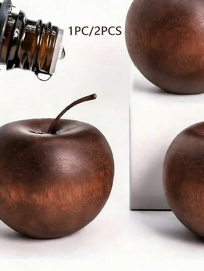1/2PCS Elegant Apple Shape Aromatherapy Diffuser For Car And Home Use Christmas Gift School Decor Room Decor Car Air Freshener Indoor Scent Home Decor Gift Idea Essential Oil Diffuser Aromatherapy Scented Decorative Mini Home Decoration