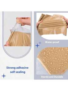 10/20/25/30/50/100-Pack Courier Bags Envelope Mailing Bags Self Adhesive Seal Plastic Pouch - Poly Mailing Express Envelope Packaging For Shipping - Brown - View 7