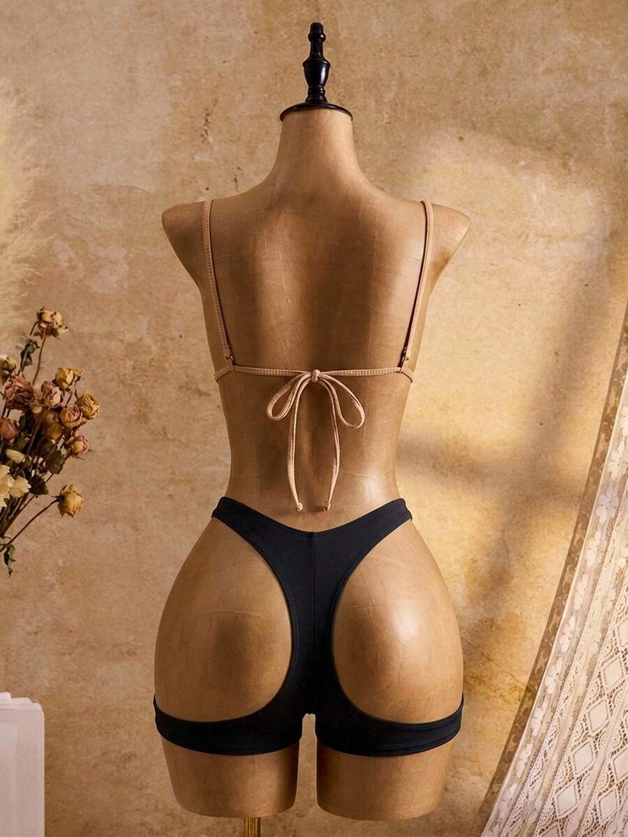 Swim SXY 女士纯色简约修身比基尼泳裤 夏季