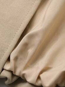 FRIFUL Women's Solid Color Round Neck Zipper Large Pocket Vest, Loose Casual Versatile Regular Jacket - Camel - View 8