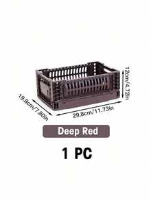 Joivida 1个彩色塑料可折叠收纳篮，非常适合收纳和日常使用，易于组装，可用于厨房、浴室、办公室、客厅、教室、宿舍等场所。 - 彩色 - 查看 19