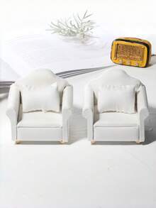 Bộ sofa mini nhà búp bê tỷ lệ 1:12, sofa mô hình mini kèm gối, đồ trang trí nhà cửa, sofa nhỏ tự làm, trang trí nhà gỗ tuyệt vời, bộ mô hình sofa nhỏ, quà sinh nhật, trang trí gia đình, trang trí tạo không khí ấm cúng. - trắng - Xem 8