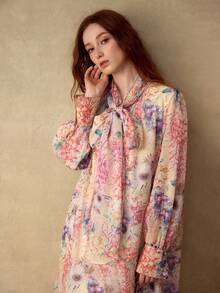 MOTF PREMIUM 春夏款欧根纱梦幻数码印花连衣裙 - 彩色 - 查看 5