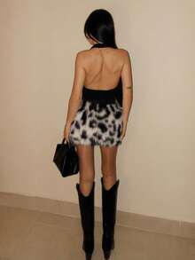 AfricaSnchz Y2K 音乐节现代感低腰迷你蓬松女裙 - 白色 - 查看 2