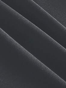 SHEIN Tall CURVE 大码时尚休闲豹纹拼接喇叭裤，可翻折腰身 - 深灰色 - 查看 5