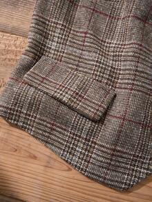 Rusticease Áo vest nữ cỡ lớn thời trang thường ngày in họa tiết kẻ caro - Nhiều màu - Xem 3