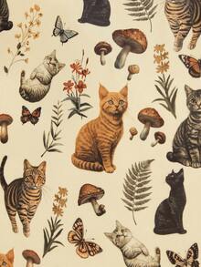 ROMWE Goth 时尚豹纹Y2K眼睛钻石电子玩具铆钉兔子玩偶十字图案收纳袋大容量单肩包 1659047 - 貓咪動物 - 查看 4