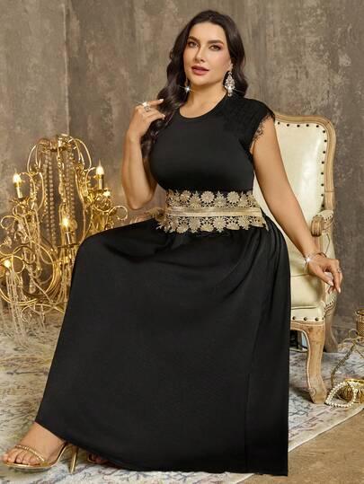 EMERY ROSE Plus Size Elegant & Comfortable Fashionable Slimming Skirt, Suitable For Dates, Vacations, Parties