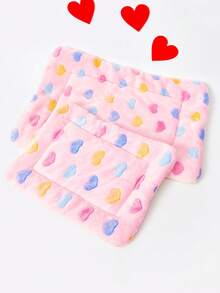 PETSIN Valentine's Day Pet Print Heart-Shaped Warm Pet Bed Is Suitable For Cats And Small Dogs To Sleep On - Pink - View 5